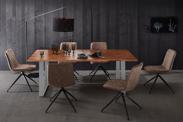 #nougatfarben #240x100 #u-gestellsilber
