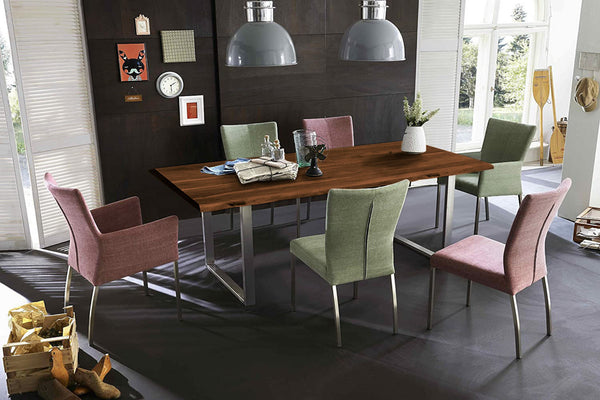 #nussbaumfarben #160x85 #u-gestellsilber