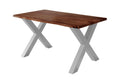 #nussbaumfarben #140x80 #x-gestellsilber