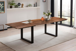 #nussbaumfarben #140(220)x90 #u-gestellschwarz