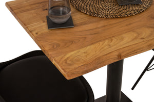#akazienaturfarben #80x60 #säulen-gestelleckigschwarz