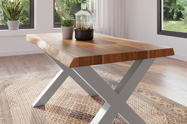 #akazienaturfarben #120x80 #x-gestellsilber