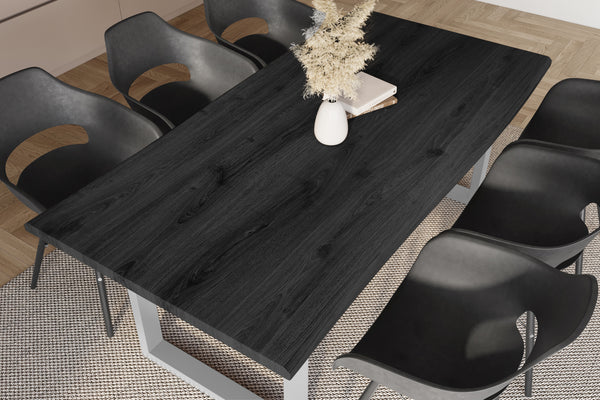 #holzgrau-optik #180x90 #u-gestellsilber