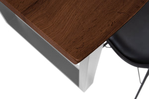 #nussbaumfarben #140x80 #u-gestellsilber