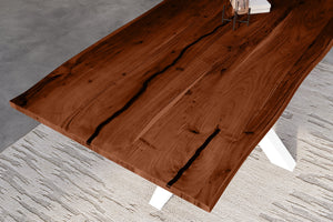 #nussbaumfarben #220x100 #spider-gestellweiß