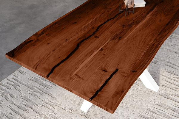 #nussbaumfarben #220x100 #spider-gestellweiß