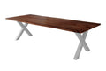 #nussbaumfarben #240x100 #x-gestellsilber