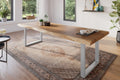#akazienaturfarben #240x100 #u-gestellsilber