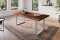 #akazienussbaumfarben #180x90 #u-gestellsilber