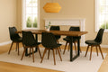 #holznussbaum-optik #180x90 #schalenstuhlschwarz