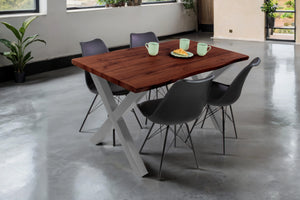#nussbaumfarben #120x80 #x-gestellsilber