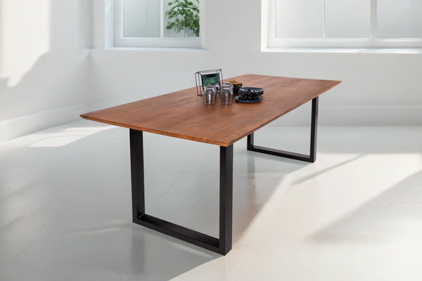 #nussbaumfarben #220x100 #u-gestellschwarz