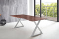 #nussbaumfarben #220x100 #x-gestellsilber