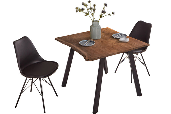 #nussbaumfarben #90x90 #vierfuß-gestellschwarz