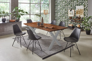 #nussbaumfarben #240x100 #x-gestellsilber