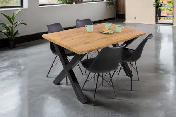 #wildeichenfarben #140x80 #x-gestellschwarz