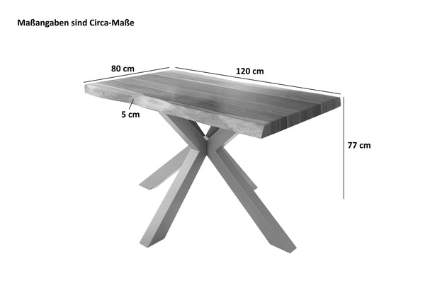 #akazienussbaumfarben #120x80 #spider-gestellschwarz