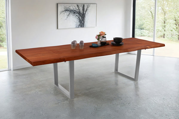 #nussbaumfarben #160(260)x90 #u-gestellsilber