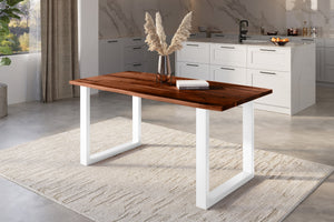 #nussbaumfarben #180x90 #u-gestellweiß