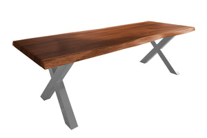 #nussbaumfarben #260x120 #x-gestellsilber