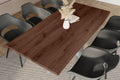 #nussbaumfarben #220x100 #u-gestellsilber