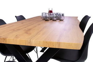 #wildeichenfarben #240x100 #x-gestellschwarz