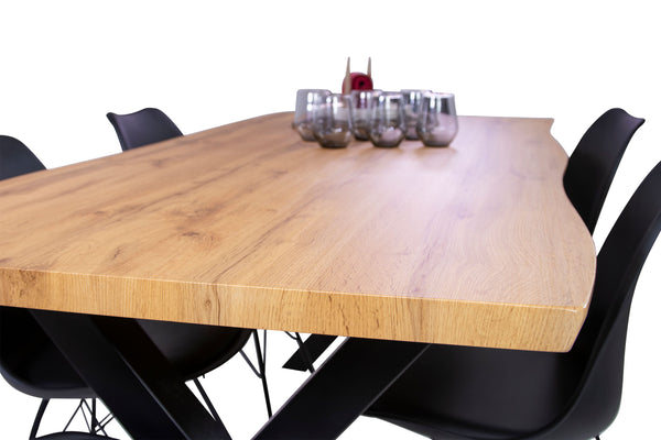 #wildeichenfarben #240x100 #x-gestellschwarz
