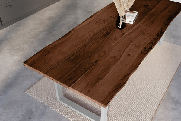 #nussbaumfarben #240x100 #u-gestellsilber