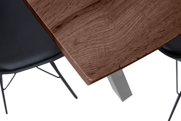 #nussbaumfarben #140x80 #x-gestellsilber
