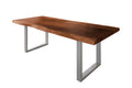 #akazienussbaumfarben #200x100 #u-gestellsilber