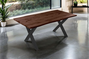 #nussbaumfarben #180x90 #x-gestellschwarz