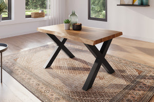 #akazienaturfarben #140x80 #x-gestellschwarz