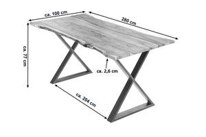 #naturfarben #280x100 #x-gestelledelstahl