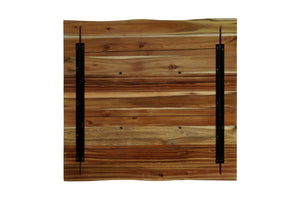 #akaziehonigfarben #80x80 #säulen-gestelleckigschwarz