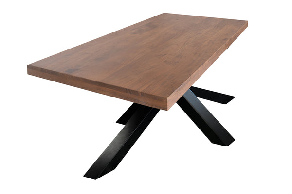 #akazienussbaumfarben #220x100 #spider-gestellschwarz