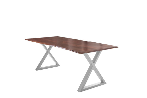 #nussbaumfarben #240x100 #x-gestellsilber