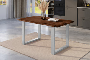 #nussbaumfarben #160x85 #u-gestellsilber