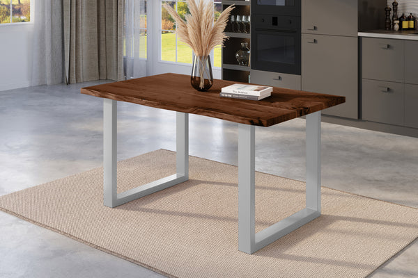#nussbaumfarben #160x85 #u-gestellsilber