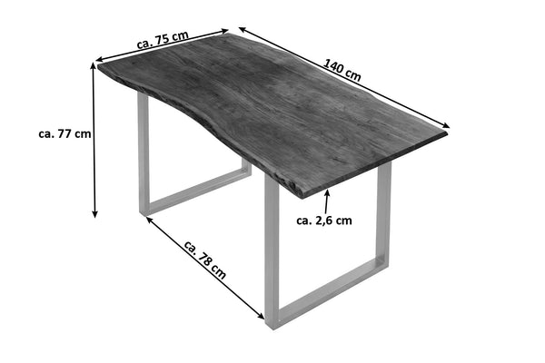 #nussbaumfarben #140x75 #u-gestellsilber
