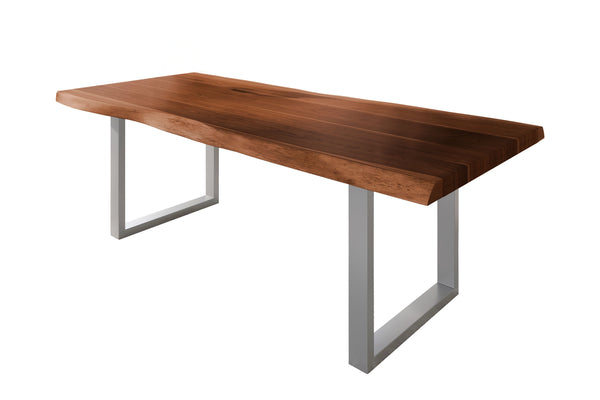 #akazienussbaumfarben #220x100 #u-gestellsilber