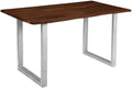 #nussbaumfarben #140x75 #u-gestellsilber