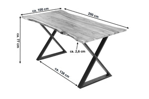 #naturfarben #200x100 #x-gestellschwarz