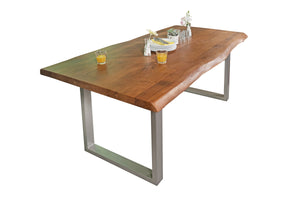 #nussbaumfarben #220x110 #u-gestellsilber