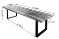 #sheeshamnaturfarbenlackiert #280x100 #u-gestellschwarz