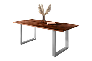 #nussbaumfarben #240x100 #u-gestellsilber