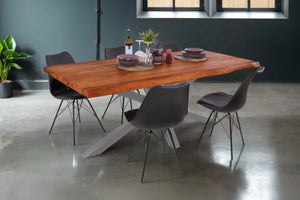 #nussbaumfarben #140(220)x90 #spider-gestellsilber