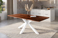 #nussbaumfarben #220x100 #spider-gestellweiß