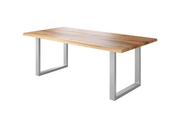#holzwildeiche-optik #180x90 #u-gestellsilber