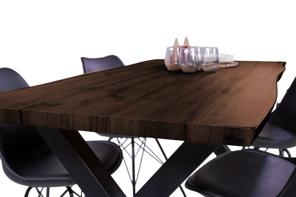 #nussbaumfarben #160x85 #x-gestellschwarz