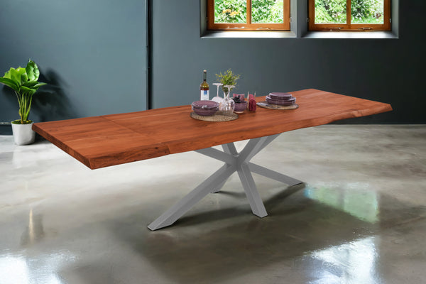 #nussbaumfarben #180(280)x90 #spider-gestellsilber